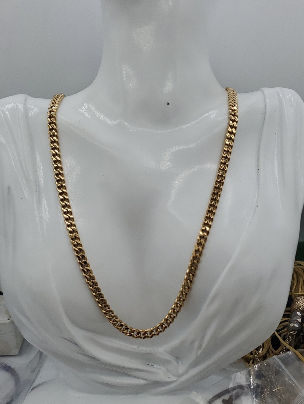 Gold-Tone Curb Chain Necklace 20 Inch N3932